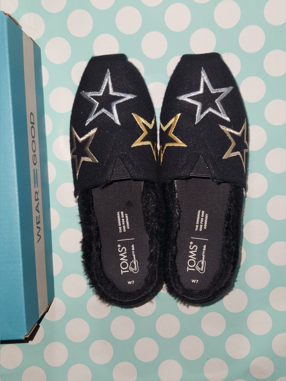 TOMS Womens Star Slip-On Shoes